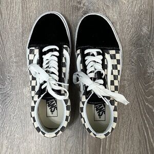 Vans Adult Black and White Sneakers